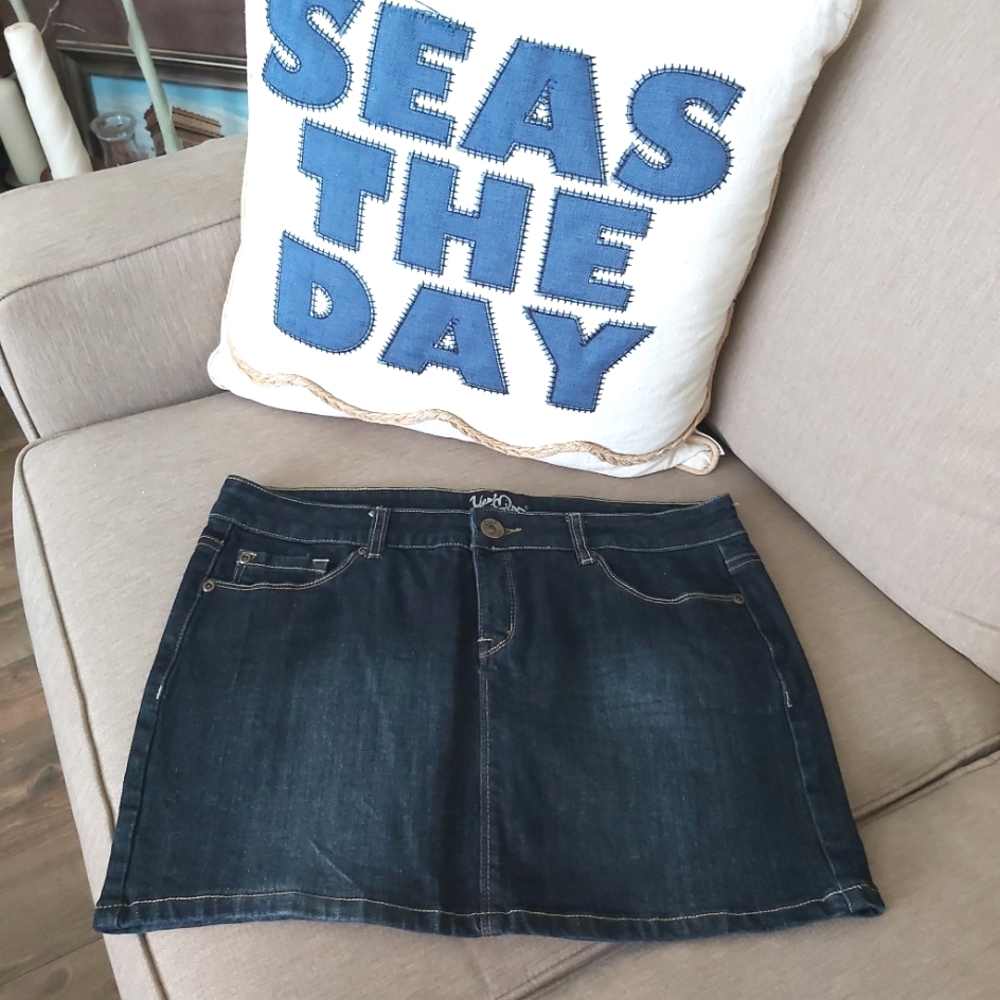 Yes Miss jeans denim skirt blue dark y2k